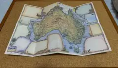 オーストラリア　手紙　地図　レター　レターセット　お土産　赤
