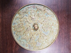 時代物 古鏡 銅鏡 中国 骨董品 古美術　龍