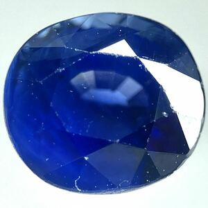 ☆天然サファイア0.959ct☆A 約5.3×4.8mm ルース 裸石 宝石 ジュエリー ブルー コランダム blue sapphire corundum テEA0
