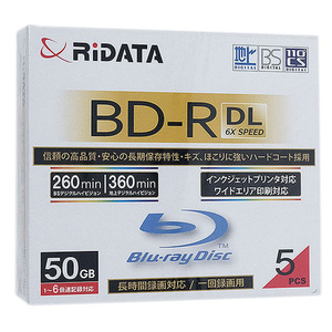 RiTEK ブルーレイディスク RIDATA BD-R260PW 6X.5P SC A BD-R DL 6倍速 5枚組 [管理:1000021809]