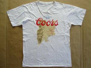 Coors クアーズ 半袖 ロゴ プリント Tシャツ 白 ホワイト L XL