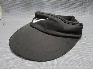 NIKE ナイキ　ゴルフ　サンバイザー　帽子　黒　フリーサイズ　S2404E