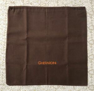 ゲラルディーニ 「 GHERARDINI 」バッグ保存袋 (1557) 正規品 付属品 内袋 布袋 巾着袋 布製 起毛生地 ブラウン