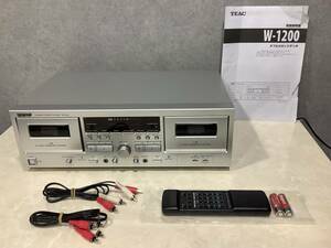 14246 1円〜 美品 TEAC ティアック ダブルカセットデッキ W-1200 オーディオ機器