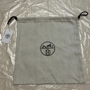 現行品　エルメス　保存袋 32×30.5 巾着袋 B15 ヘリンボーン 布袋 袋 HERMES 