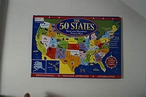 アメリカ合衆国の州地図「The 50 States Book and Magnetic Puzzle Map」マグネット本/州の欠損なし/英語/FactBookなし