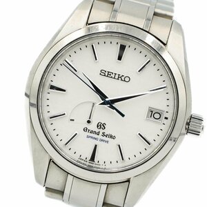 1円 稼働 良品 GrandSeiko グランドセイコー SBGA011/9R65-0AE0 パワーリザーブ スプリングドライブ AT デイト メンズ 腕時計 314320240423