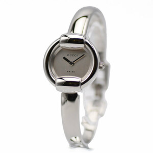 グッチ GUCCI バングルウォッチ 1400L クォーツ シルバー文字盤 レディース 女性用 婦人用 腕時計 中古