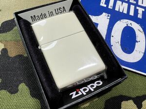 ●新品●送料込●生産終了品●US加工 アイボリー マット スタンダード ジッポーライター mercismith2zippo #216/USA/MATTE