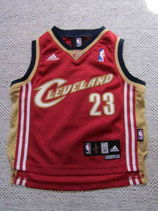 【希少】 NBA CAVS レブロン・ジェームズ JAMES #23 adidas アディダス ベビー 赤ちゃん 3T ユニフォーム ジャージ バスケ シャツ 刺繍