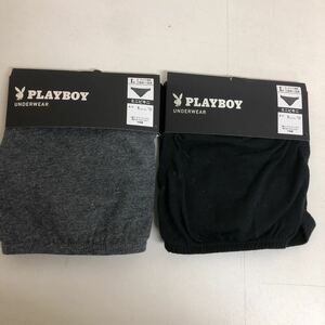 タグ付き　メンズ ミニビキニ　 PLAYBOY サイズL グレー　ブラック