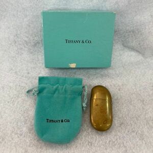 E103-O49-13◎ TIFFANY&Co ティファニー エルサペレッティ ビーン ビーンズ オイルライター ゴールドカラー 喫煙具 箱/巾着付き 火花OK ②