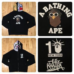 ★激レア★ Wiz Khalifa NYC 10th シャーク パーカー Lサイズ shark full zip hoodie a bathing ape BAPE camo ニューヨーク エイプ ベイプ