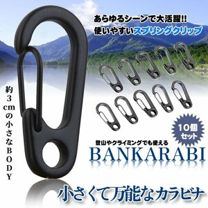 10個 カラビナ 登山 レジャー キャンプ カバン キーチェーン おしゃれ DIY 工具 旅 BANKARABI