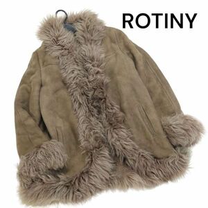 ROTINY ロティニー 豪華 ファー♪ 秋冬 リアル ムートン コート Sz.11　レディース　K3T00959_B#N