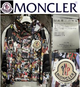 希少 国内正規品 MONCLER モンクレール 新品未使用品 ジーニアス パームエンジェルス コラージュ ナイロン ジャケット L相当♪