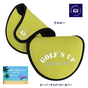 ☆M①オークション♪【GOLF`S UP】ゴルフズ　アップ 【イエロー：ネオプレーン素材】オーバーサイズ マレット型パター用ヘッドカバー