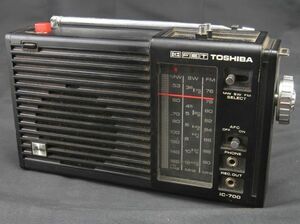 当時物 日本製 東芝 GTラジオ IC-700 ３波ラジオ 電池にて地元FMを受信確認 現状にて　　　　　　　　　　　　　　　　検索→短波 BCL