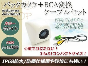 クラリオンNX209 防水 ガイドライン無 12V IP67 埋め込みホワイト CMD CMOSリア ビュー カメラ バックカメラ/変換アダプタセット