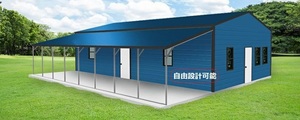 店舗 ショールーム D.I.Yキット 7.2x10x3m+軒 スチールガレージ 倉庫 大型物置 事務所 コンテナハウス 移動販売 屋台 ガルバ プレハブ DIY