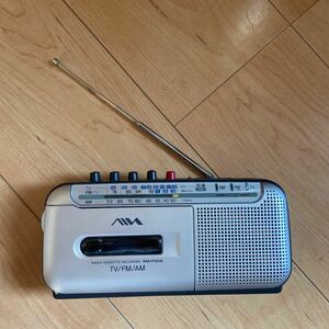 AIWA RM-P306 アイワ ラジオカセットレコーダー u331 電源コード無 動作確認していない為ジャンク品