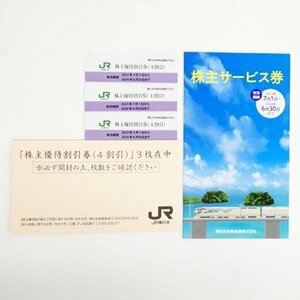 ＪＲ東日本　株主優待割引券　3枚　株主サービス券付き　有効期限　2024年6月30日〈O1692〉B2