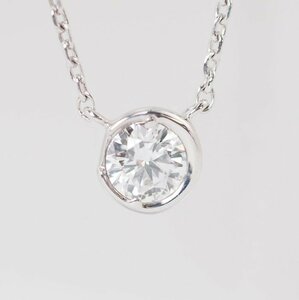 現行品 STAR JEWELRY スタージュエリー MOON SETTING DIAMOND ムーンセッティング ダイヤ0.10ct K18WG ネックレス [38020]