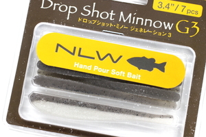 ★NISHINE LURE WORKS ニシネルアーワークス Drop Shot Minnow G3 ドロップショット・ミノー ジェネレーション3 3.4”#Tennesse Shad★