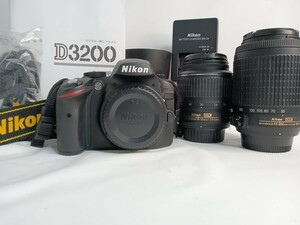 Nikon ニコン D3200 ＋ AF-S DX-NIKKOR 18-200㎜1:3.5-5.6G ED + 55-200mm f/4-5.6G ED　T6