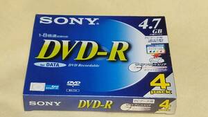 SONY DVD-R 4.7GB 追記型 1-8倍速 ホワイトレーベル PCデータ用 4DMR47GPS 4枚入り 未開封 未使用 インクジェットプリンタ対応 送料198円