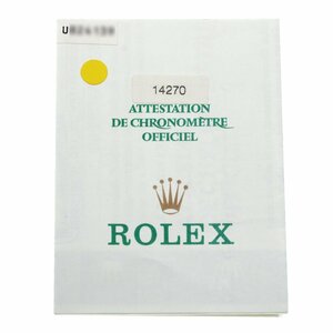 ロレックス ROLEX 14270 保証書 U番 _1-36