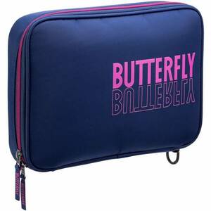 ネイビー×ピンク バタフライ BUTTERFLY 卓球 ラケット ケース ML・ケース 中学 高校 部活 練習 持ち運び 未使用