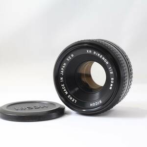 【外観美品】リコー RICOH XR RIKENON 50mm F2 Kマウント 前キャップ付き 単焦点レンズ (同梱OK)S585