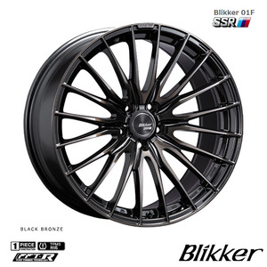 送料無料 SSR Blikker 01F 8J-19 +48 5H-114.3 (19インチ) 5H114.3 8J+48【2本セット 新品】