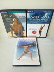 DVD　※1本未開封品　『POWER YOGA　TOTAL BODY WORKOUT/Strength & Flexibility/Stamina/の3本セット』　ヨガ/体操/　18NA27