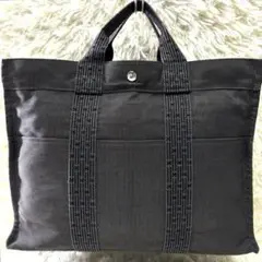 【角スレなし】HERMES エルメス エールライン　MM トートバッグ グレー系