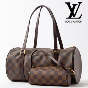 ★美品★ルイヴィトン ダミエエベヌ パピヨン30 ハンドバッグ ボストンバッグ レディース メンズN51303 LOUIS VUITTON 707-4