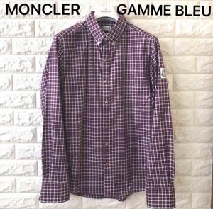 【超美品】 ★MONCLER GAMME BLEU★長袖チェック柄シャツ・正規品