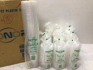 容器　50★HONOR プラスチックカップ 24オンス ペットカップ HTB24 50個入り×12 大ジョッキサイズ/平フタ　F-98　使い捨て