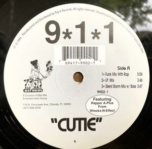 レア 1994 911 / Cutie ナインワンワン キューティー Funk New Jack Swing 90s Teddy Riley US Original 12 Rip-It Records 9902-1 絶版