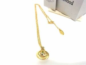 1円 ■極美品■ Vivienne Westwood ヴィヴィアンウエストウッド プチオーブ カラーストーン ネックレス アクセサリー ゴールド系 AW6155