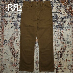 【希少】 RRL Buckle Back Brown Jeans 【30】 バックルバック ブラウン ジーンズ デニム サスペンダーボタン Ralph Lauren 布パッチ