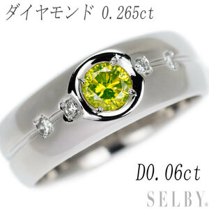 Pt900 ダイヤモンド リング 0.265ct D0.06 ct SELBY