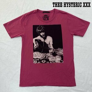 ヒステリックグラマー THEE HYSTERIC XXX × David Bowie デヴィッドボウイ コラボ 0603CT04 S Tシャツ Tシャツ S 桃 / ピンク プリント