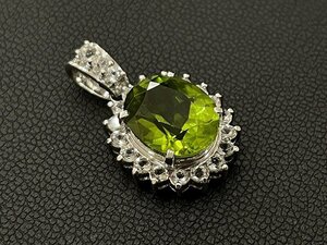 ★美しい輝き【ジュエリートップ シトリン5.10ct ダイヤモンド1.01ct Pt900 総重量7.46ｇ 大粒 ハンドメイド アクセサリーパーツ】NA01015