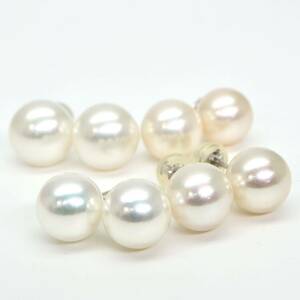 ◆K18/K14 本真珠 ピアス4点おまとめ◆M 9.6g 8.5-10.0mm珠 アコヤ本真珠 パール pearl ジュエリー earring pierce jewelry EA8