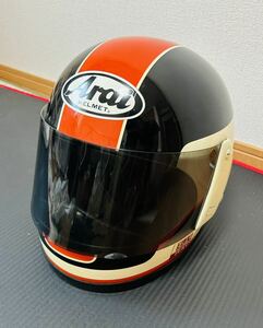 アライ ヘルメット 平忠彦 ビンテージ arai 57-58cm 当時モノ　ヘルメット袋付き