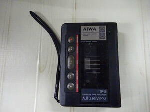 （く-L-1616） アイワ AIWA カセットレコーダー TP-28 通電確認済み 黒色 長期保管品 中古