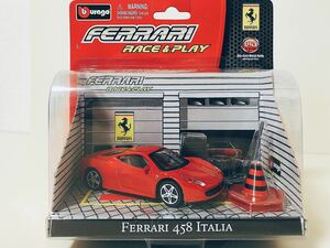 ◎ Bburago ブラーゴ ミニカー 京商 FERRARI フェラーリ 458 イタリア レッド スポーツ カー コレクション ◎0919MM