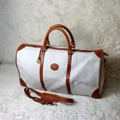 希少■DOONEY＆BOURKE　2WAYボストンバッグ　ホワイト×ブラウン